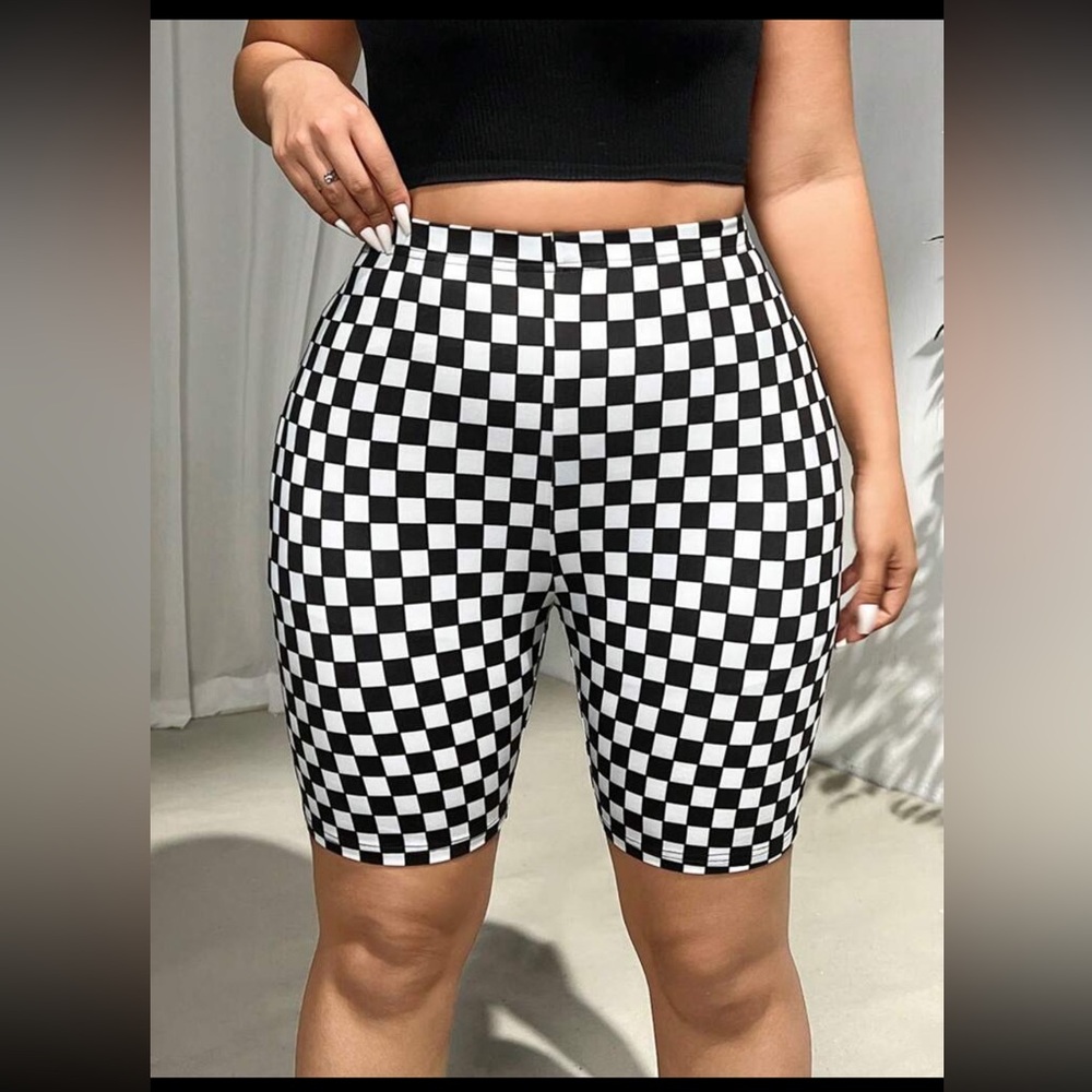 Checkered Bike Shorts - Picture 3 of 7